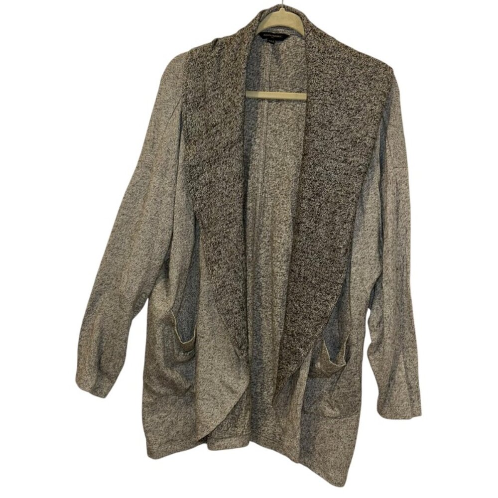 banana republic gray marl knit shawl neck cardigan sweater XS/S